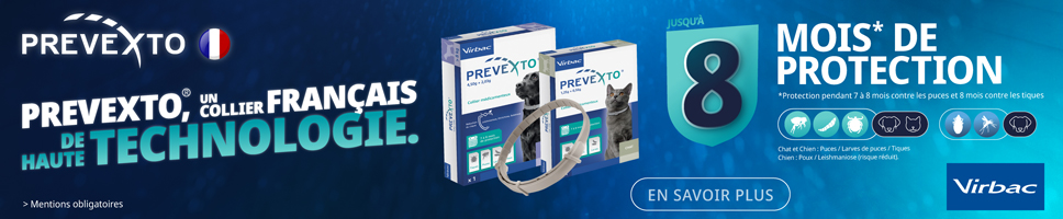 Nouveau collier antiparasitaire Prevexto