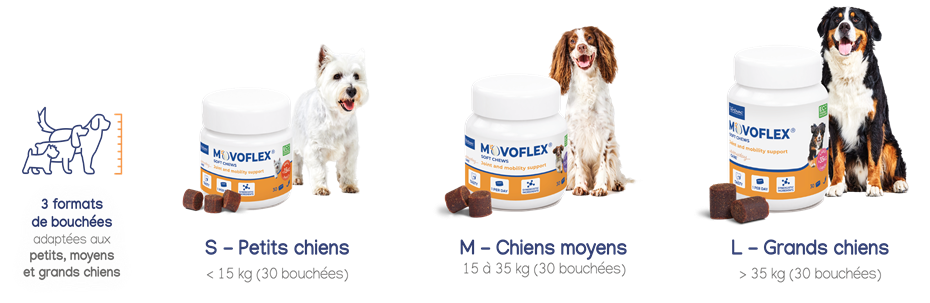 MOVOFLEX 30 BOUCHEES - Sensibilité articulaire - Arthrose Chien -  Compléments alimentaires Virbac